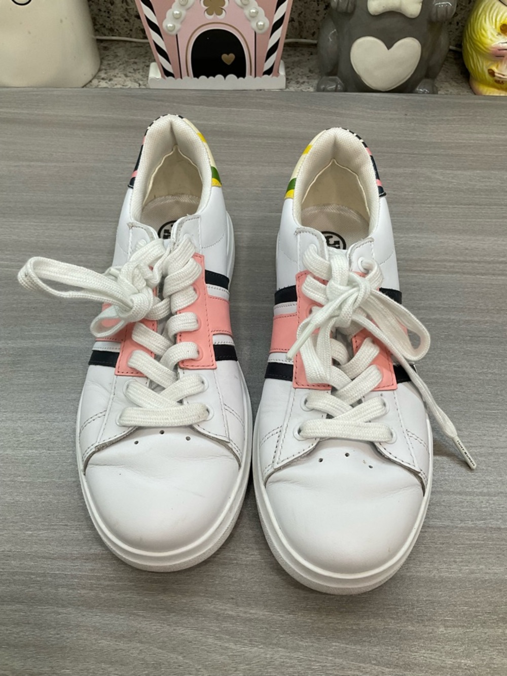 TORY BURCH HOWELL T SADDLE COURT SNEAKERS